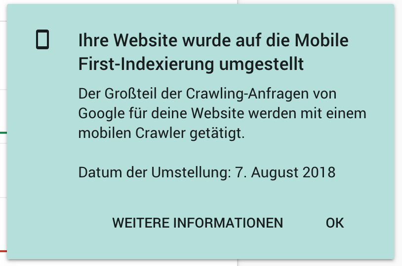 Mobile First Indexierung